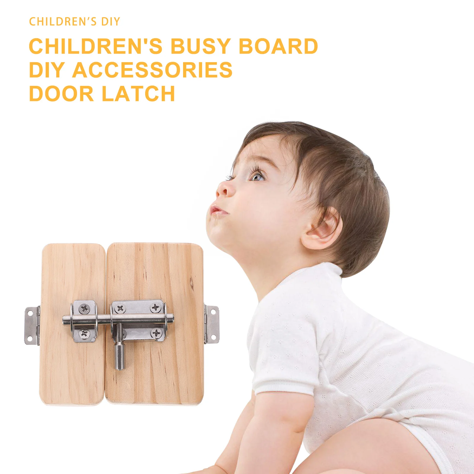

Wooden Door Locker Busy Board for Kids Fine Motor Skills Development Sensory Learning Toddler Activity Puzzle Educational