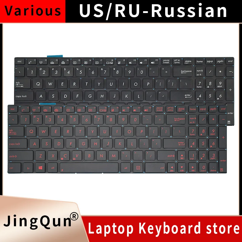 New Russian RU Keyboard for ASUS N56 N56V N76 N76V N76VB N56DY N76VJ N76VM N76VZ U500VZ N56VV N56VZ U500VZ U500 U500V backlit