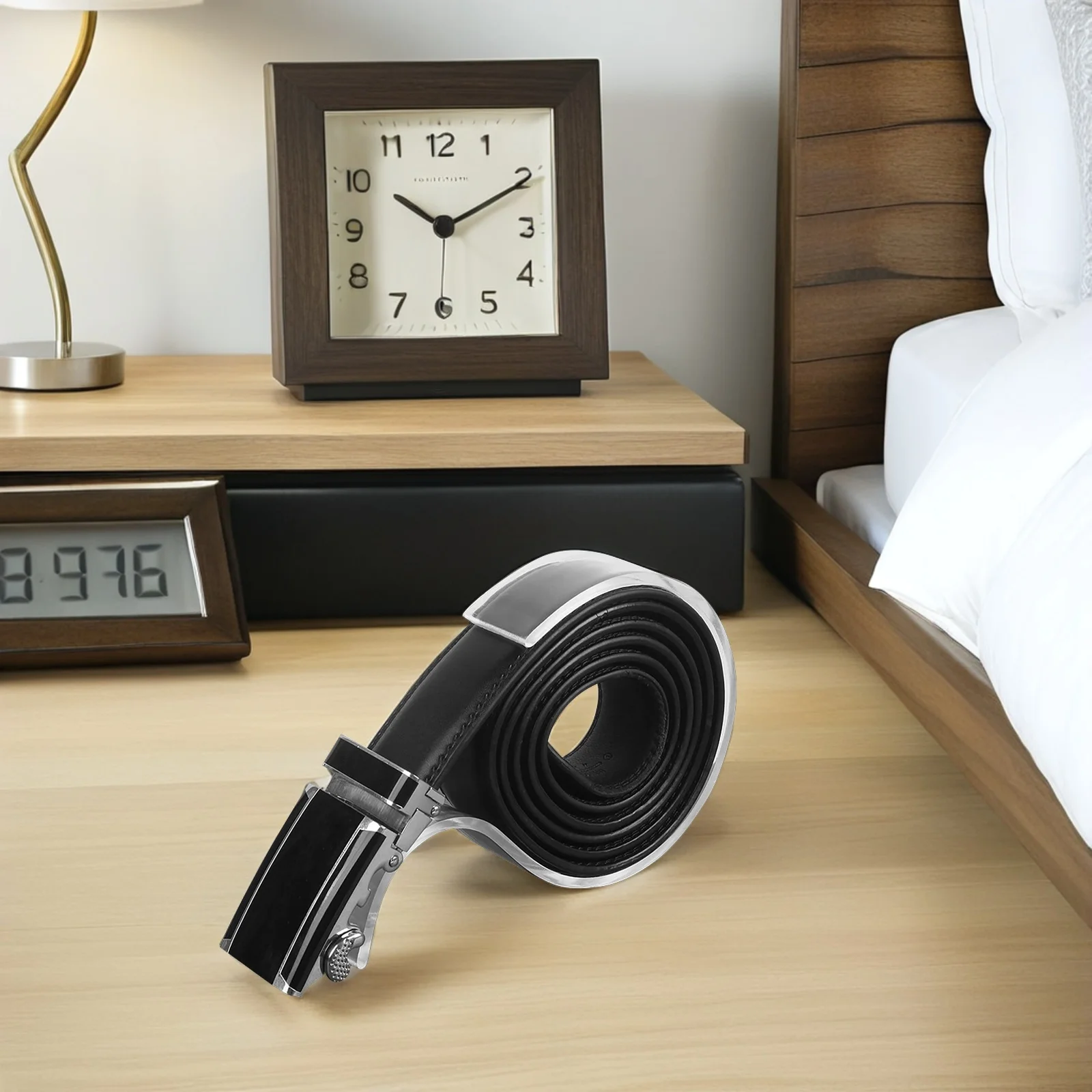 

8Pcs Exquisite Belt Display Stands Acrylic Belt Holder Racks for Retail Store Home Use Non Scratch Surface Elegant Design