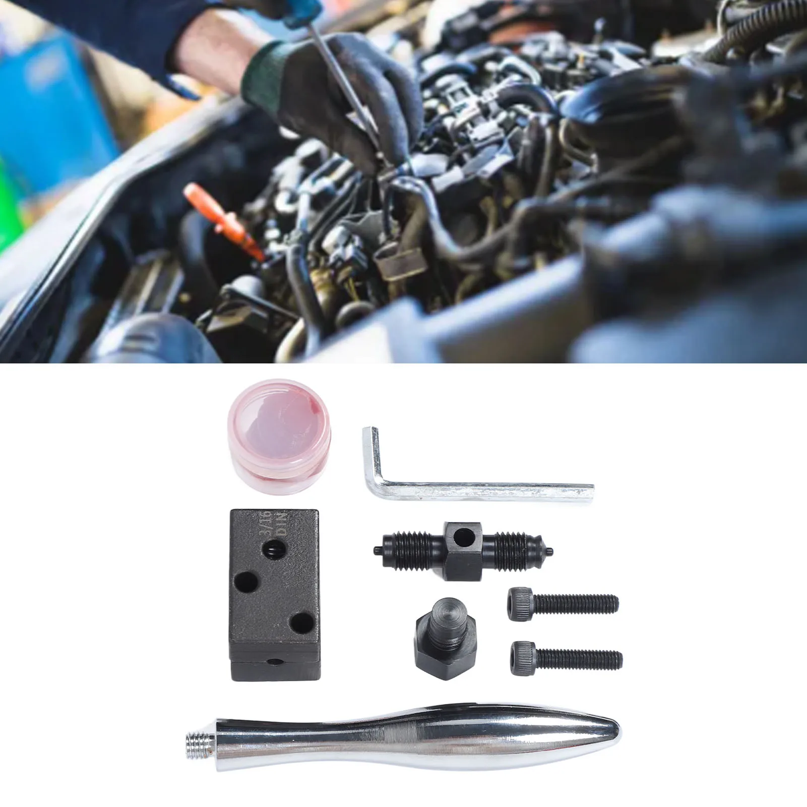 

Car Brake Line Flaring Tool Anti Multi Functional Compact Steel Brake Pipe Reamer for 45 Degree SAE Double Flaring
