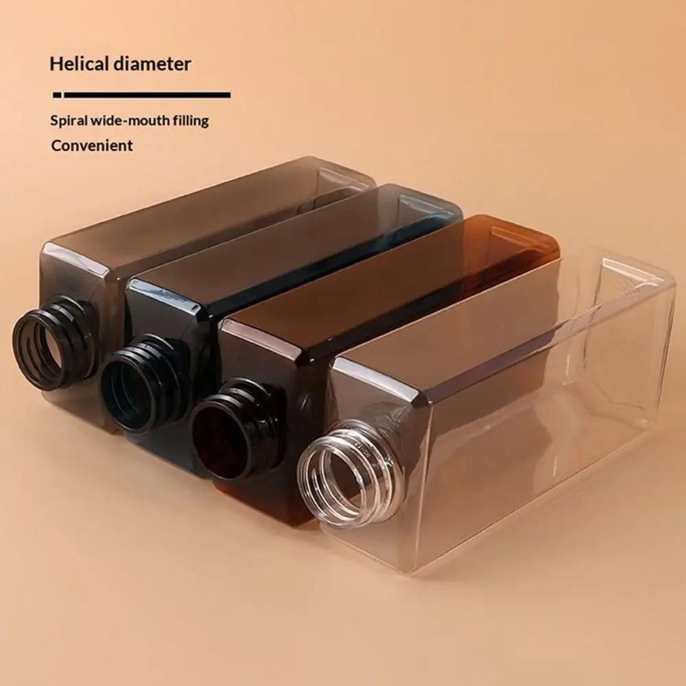 400/500ml Soap Dispensers Refillable Empty Lotion Pump Bottle Press Type Square Design Shampoo Sub-bottling Bathroom Home Use