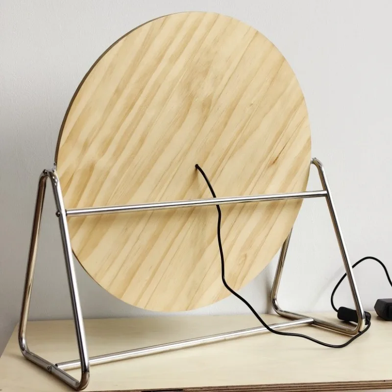 

Original Design Retro Round Desktop Large Makeup Mirror Premium Ins Style DIY Bedroom Table Dressing Mirror