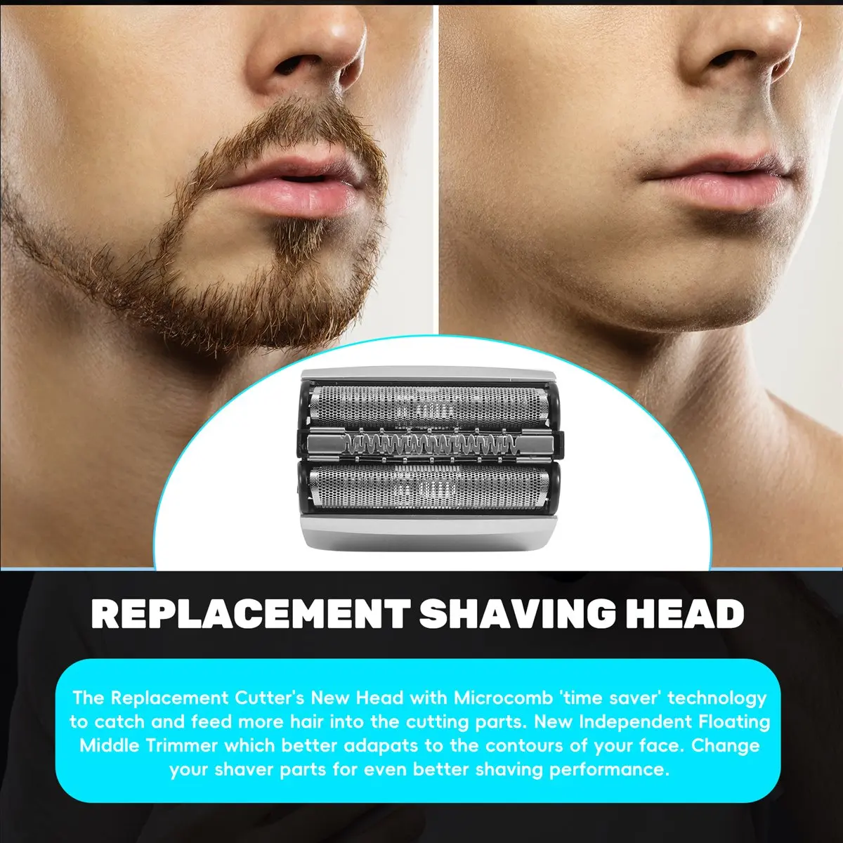 

ABPO Replacement Electric Shaver Head for Braun 83M 8 Series 8320S 8325S 8330S 8340S 8350S 8365CC 8370CC 8385CC 8390CC