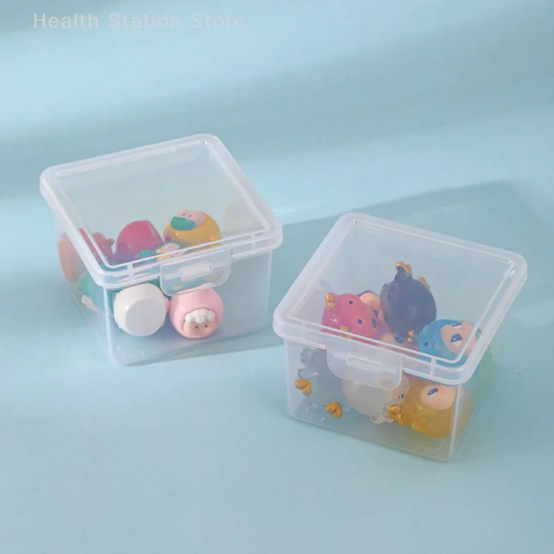 

Multi-purpose Storage Box Rectangular Shape Plastic Storage Case With Lid Clear Small Thing Container Storing Jewelry Headband