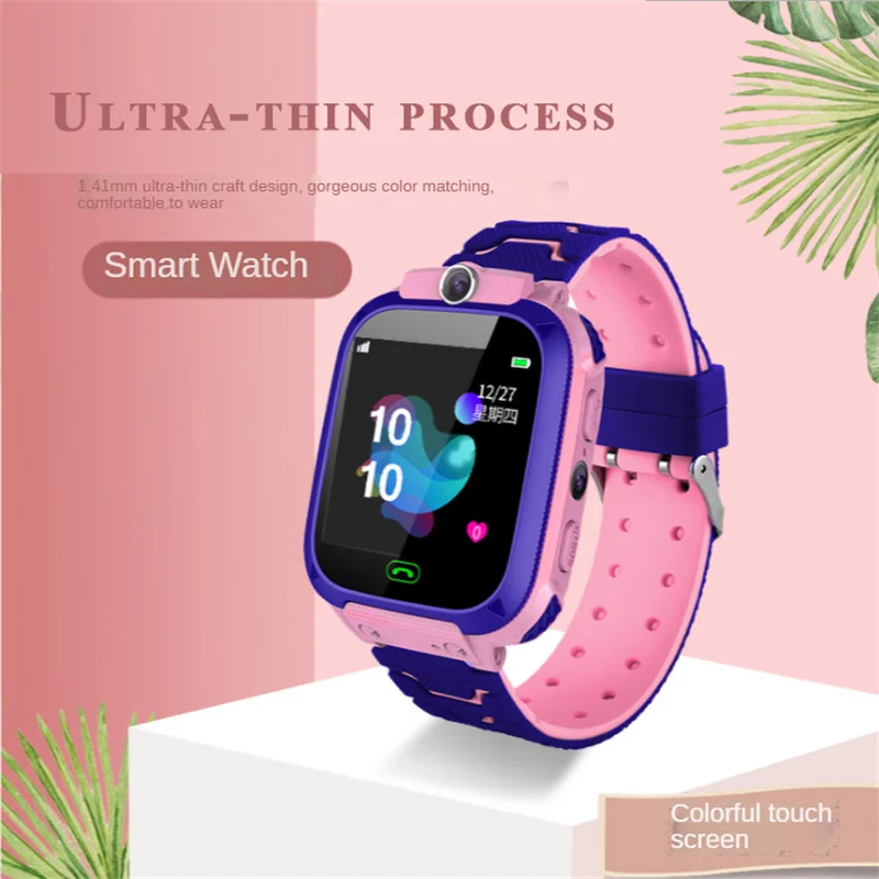 Kids Smart Watch Voice Call SOS IP67 Children Smartwatch Camera Sim Card Monitor Tracker Location Phone Gifts