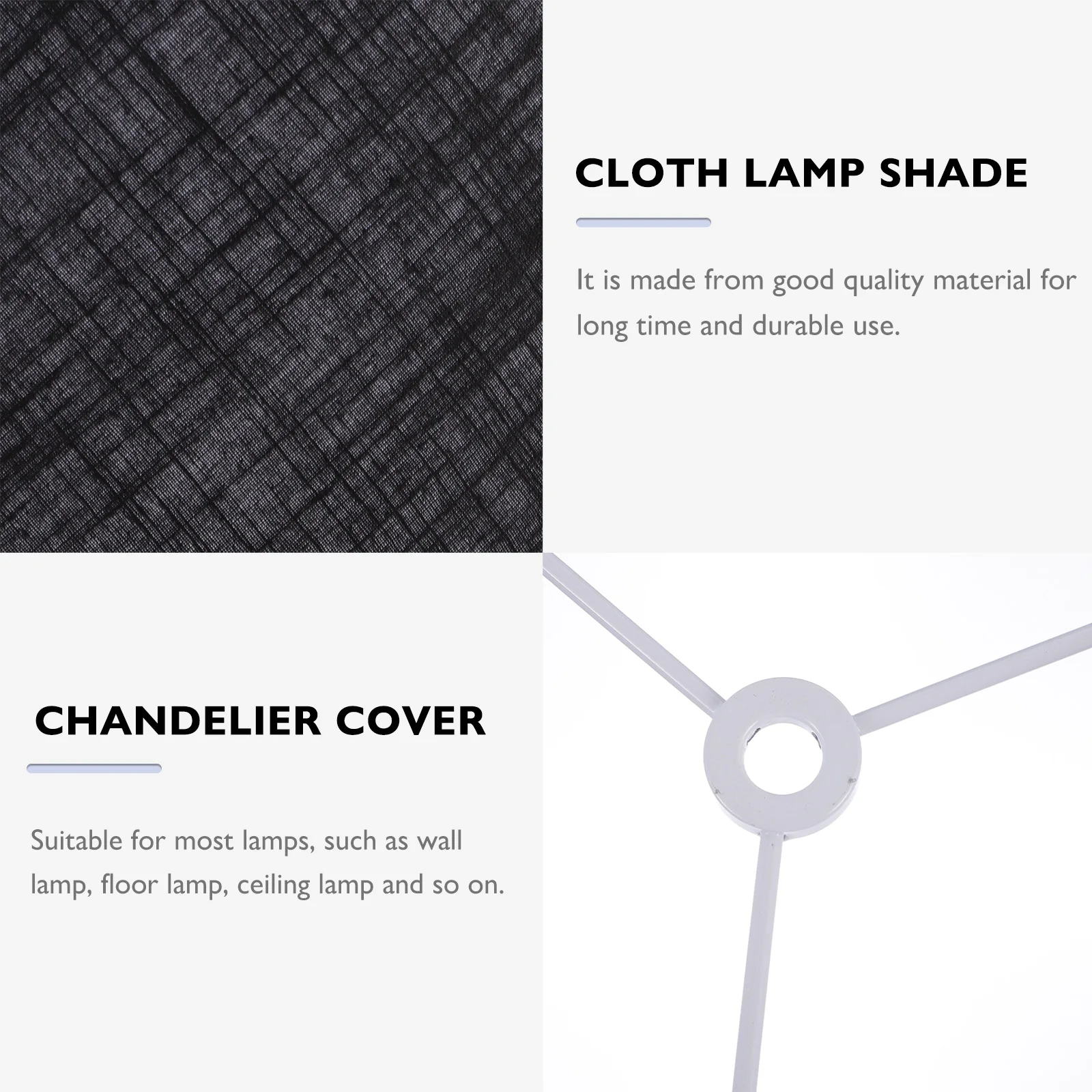 

Fabric Lampshade Durable Cloth Light Chandelier Cover Embroidered Stylish Plaid