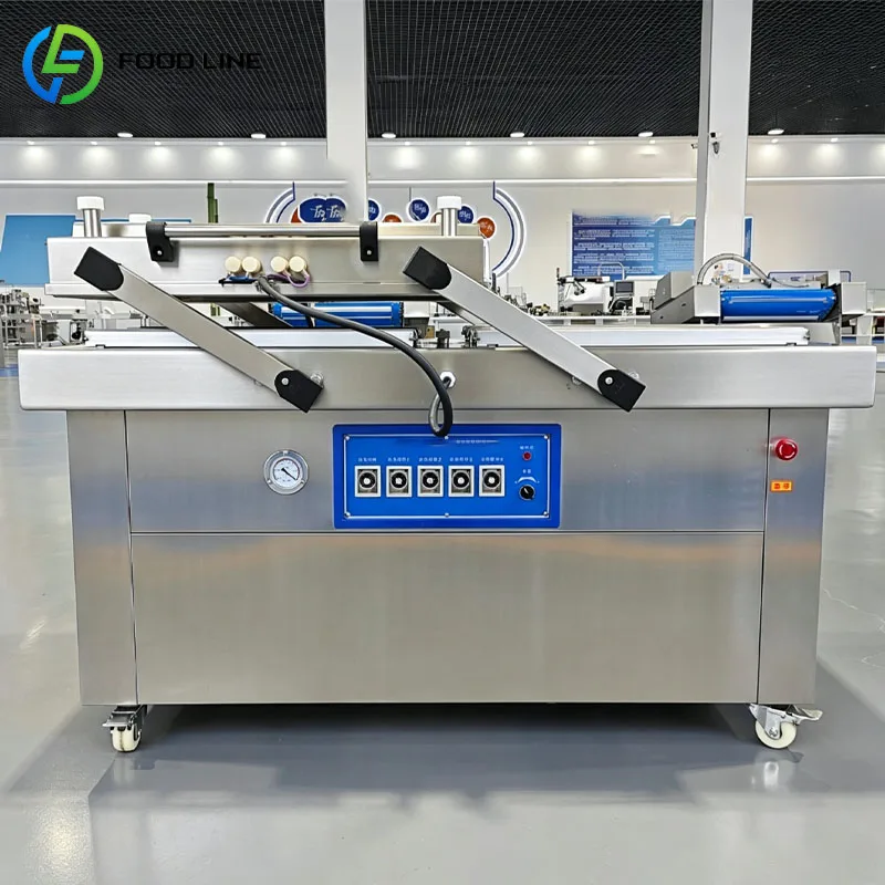 Vacuum Packaging Machine Commercial Double Chamber Food Vacuum Sealer For Meat Seafood Customized