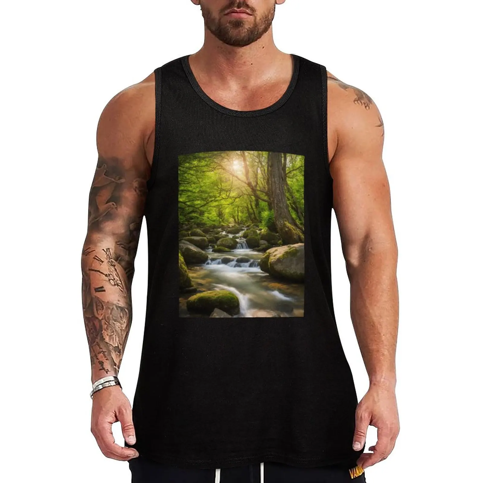 

magic forest Tank Top gym top summer clothes man 2025 Men's summer clothes 2025