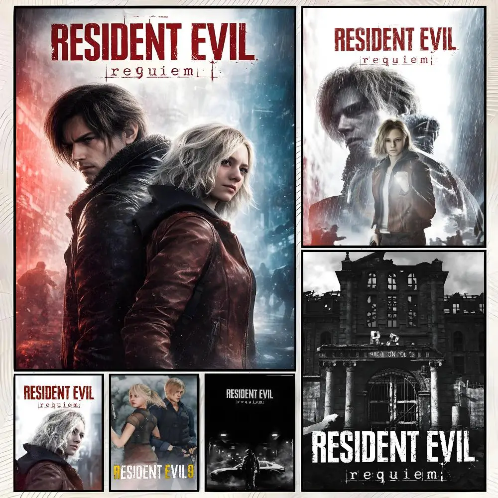 Game Resident Evil 9 Poster HD Waterproof Self-Adhesive For Living Room Gift Bedroom Hallway Wall Decor