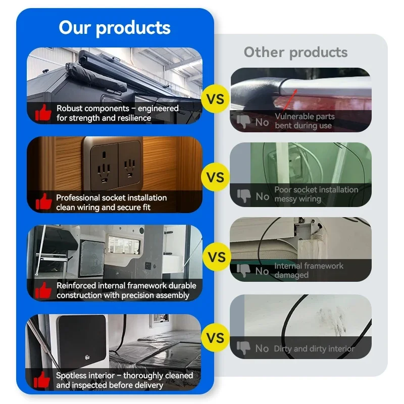 Auto Parts Popup Mini Lightweight Composite Slide In Cab Over Pickup Camper For Ram 1500 Short Bed Unimog RV Offroad Modificatio view 4