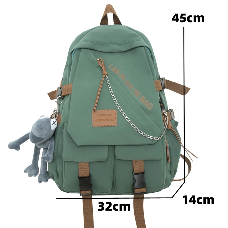 Grand Sac à Dos en Nylon Imperméable pour Homme et Femme, Cartable Kawaii pour Adolescent, Amoureux Cool, Voyage, Initié Mochila