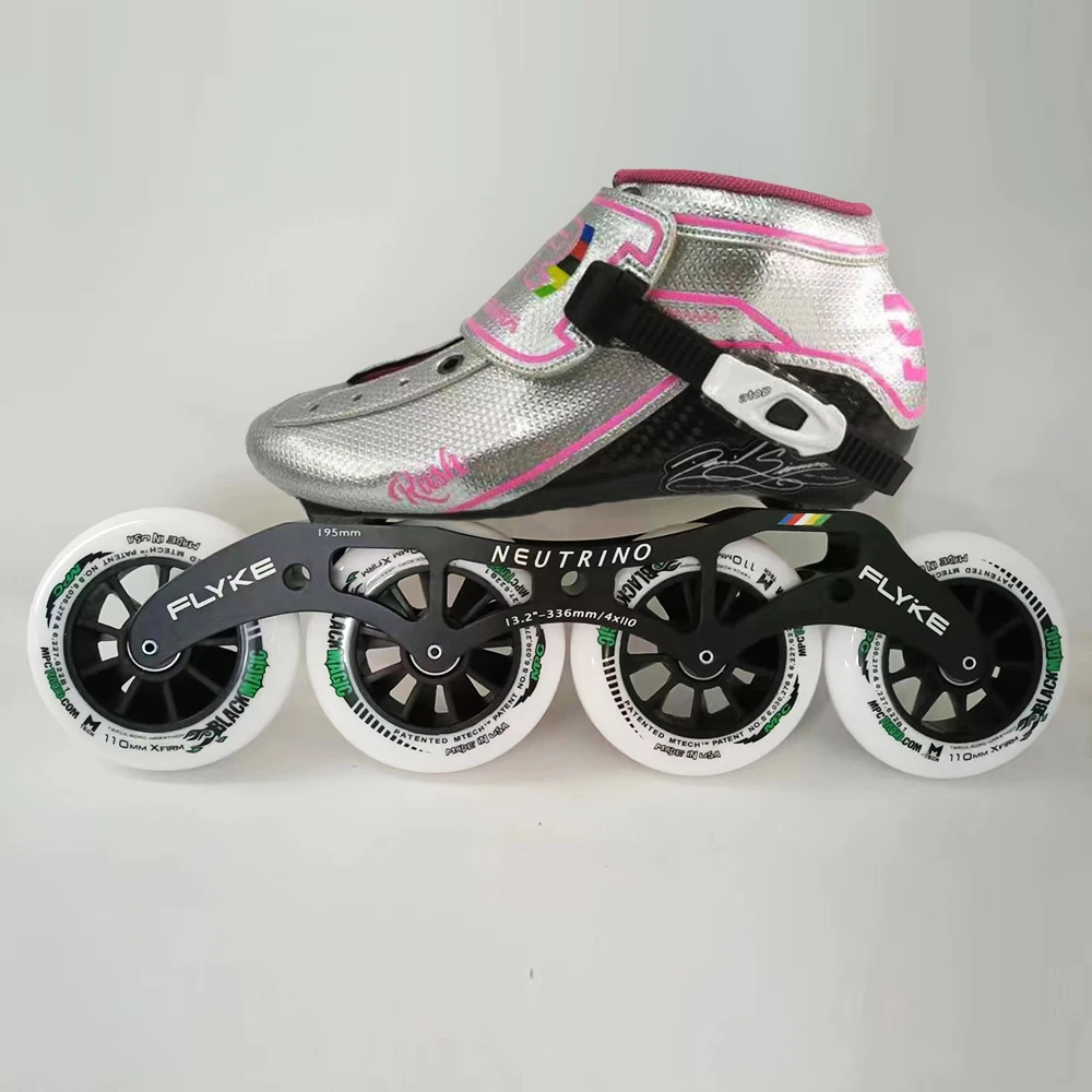 

Inline Skate Speed Skates SR Rush Flyke Frame High Elastic Track Wheels Professional Royal Road Carbon Fiber Street Shoe Fibre