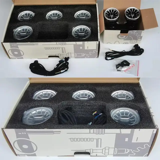 Do Mercedesa Benz C/GLC/A/CLA/GLA/E/S/G Do AMG W205 X253 W176 W117 W156 W213 W222 W464 LED Turbina Dysza Oświetlenie Ambientowe Lampa Wylotu Powietrza