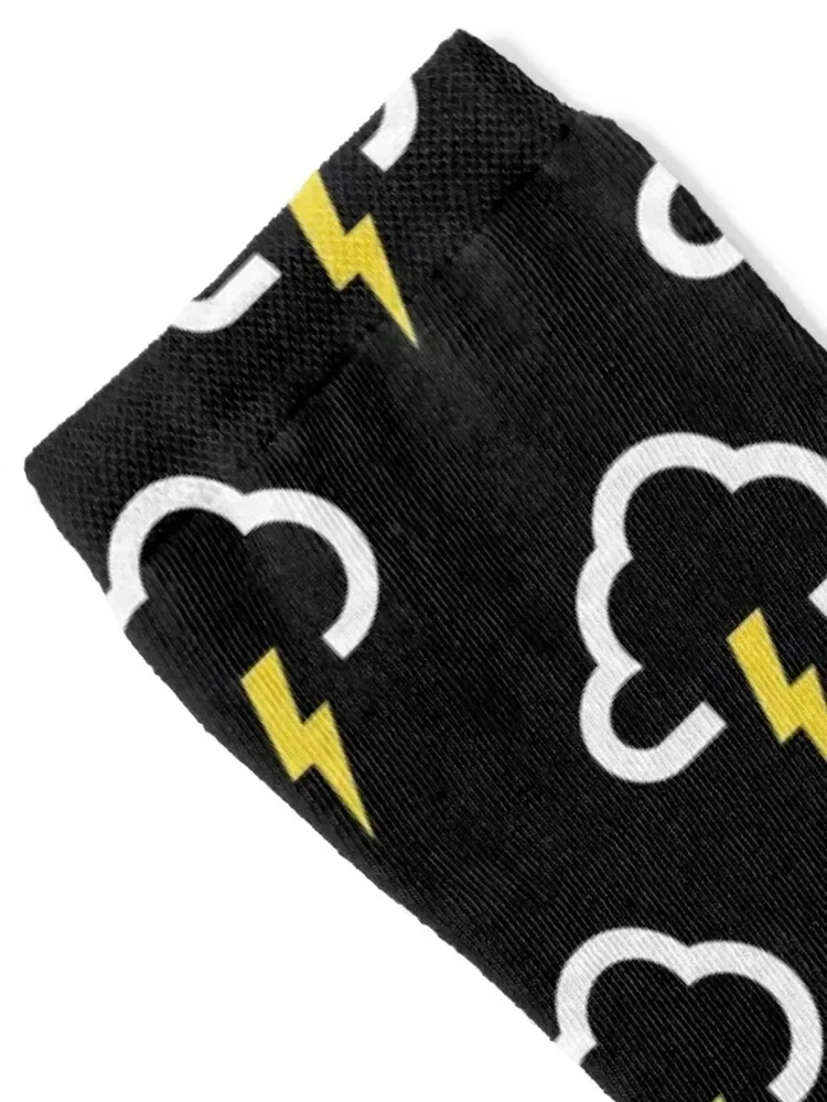 Thunder Cloud - Thunderstorm Weather Lightning Socks hiphop Antiskid soccer snow Luxury Woman Socks Men's