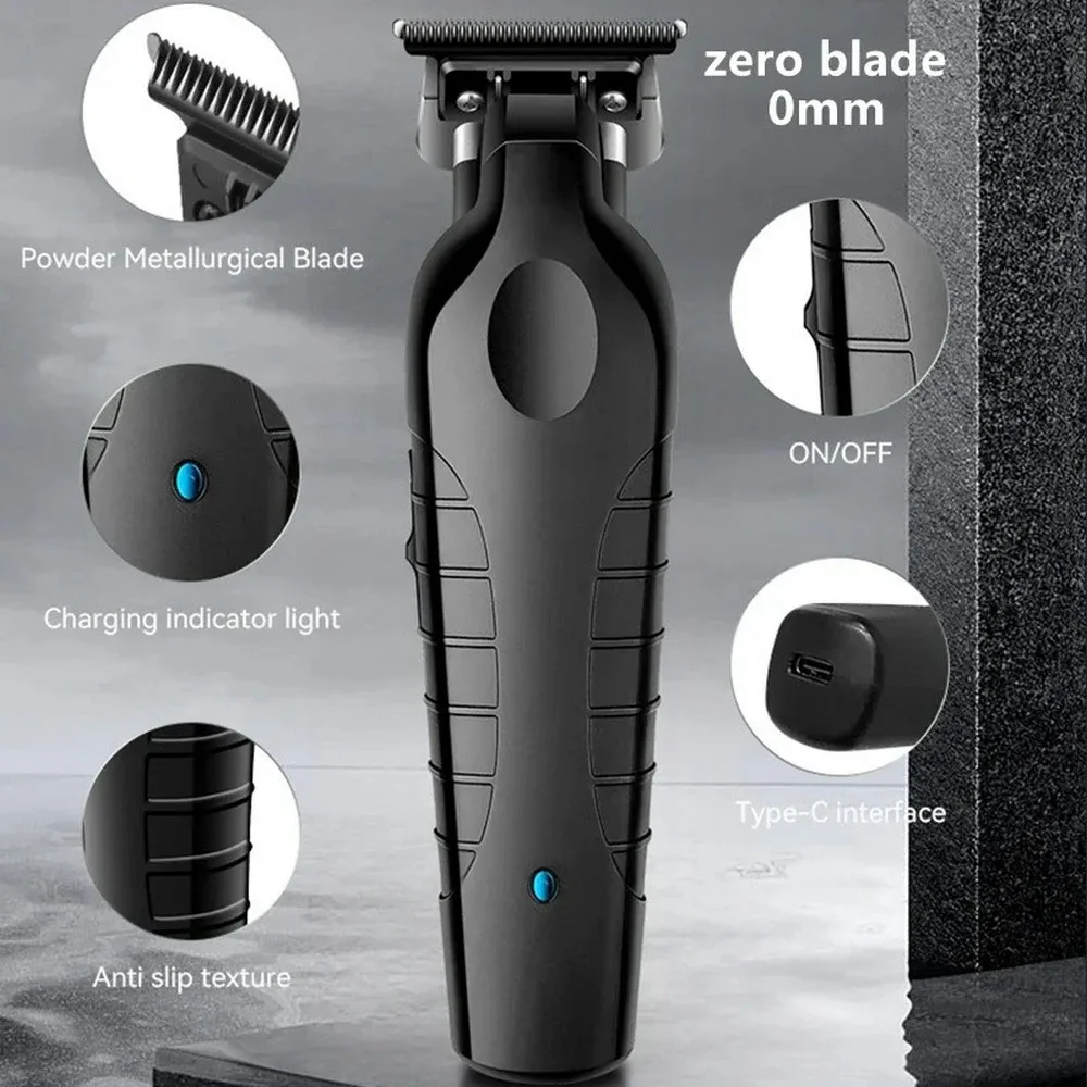 Black Hair Clippers for Men Cordless Clippers for Hair Cutting Professional Barber Clippers USB Rechargeable Wireless Hair