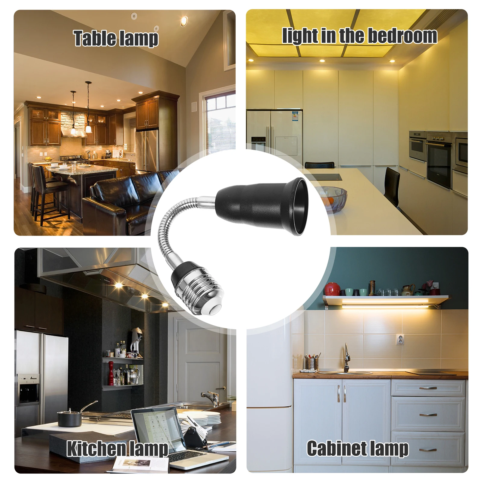 

Light Socket E27 Bulb Extender 360 Degree Rotating Lamp Converter Base Light Socket Safe Reliable Lighting Setup
