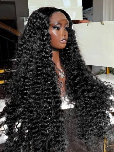 Peluca Frontal de onda profunda, cabello humano brasileño, pelucas rizadas transparentes, pelucas de cabello humano Frontal de encaje 13x6 Hd, pelucas de encaje 360 para mujeres