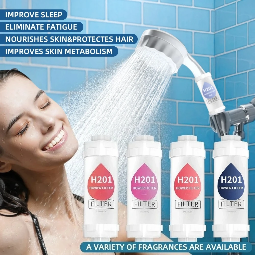Fragrance Shower Filter Element Household Tap Water Purification Chlorine Removal Skin Beauty Booster Nozzle Pre-Shower Filter