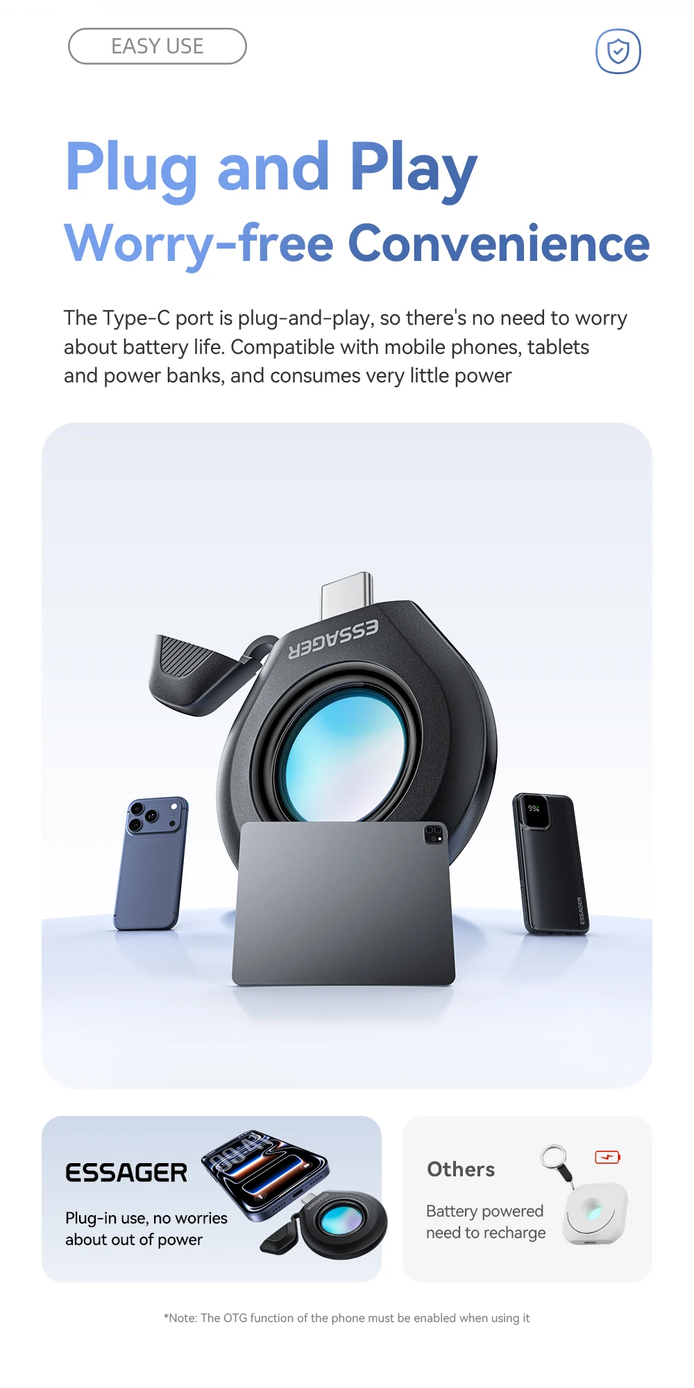 Essager Infrared Camera Detector Anti Peeping Lens Finder Spy Gear For Travel Hotel Security Protection Hidden Camera Detection