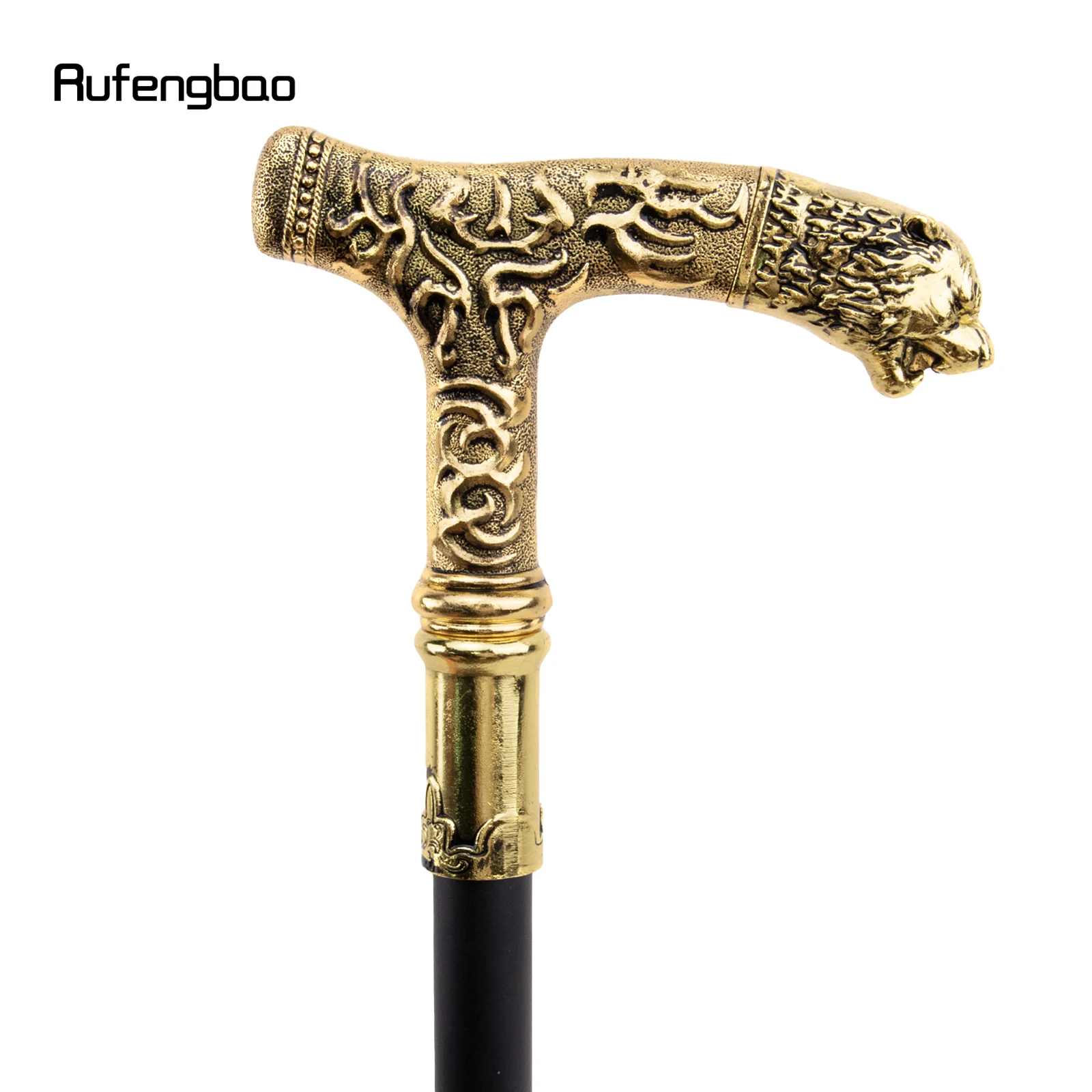 Bastón con mango de tigre dorado, bastón con patrón de lujo, elegante, a la moda, accesorio decorativo para Cosplay, 90cm