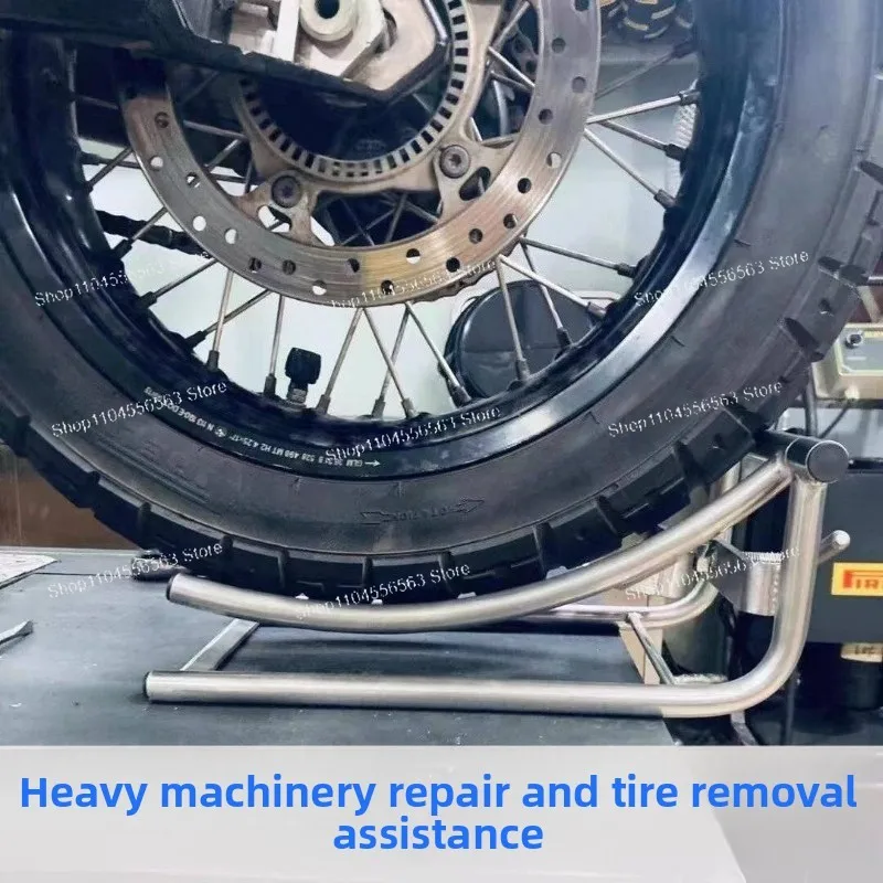 Motorcycle Wheel Maintenance Tools, Heavy Locomotive Tire Disassembly and Assembly Auxiliary Lifting Frame for Tire Replacement