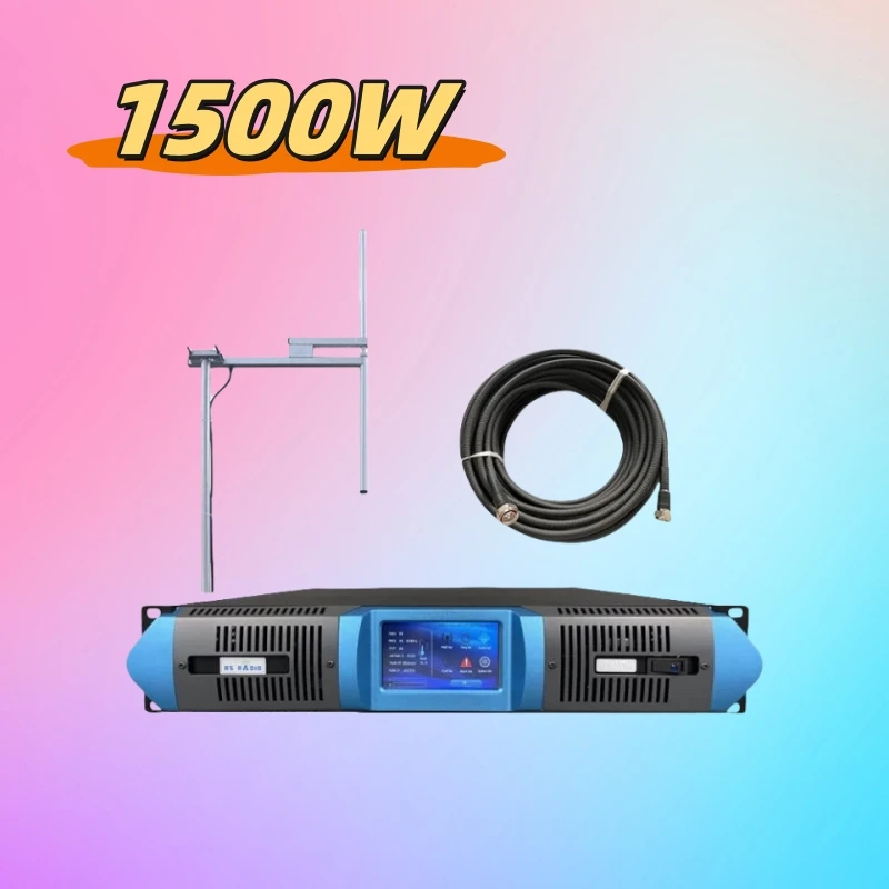 Antenna professionale per trasmissione FM Trasmettitore FM 87,5-108MHZ 1500W Attrezzatura completa