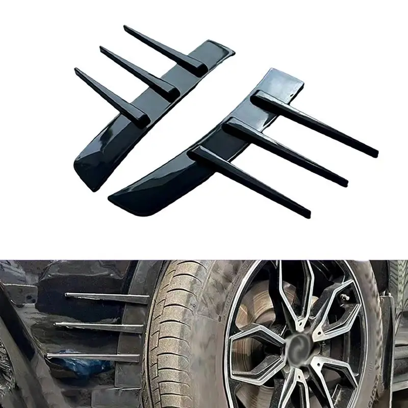 2 قطعة المصد الأمامي تنفيس ملصق باب السيارة الجانب تعديل نموذج بطة نوع الفاصل مجموعة أجزاء العملة الخارجية #2