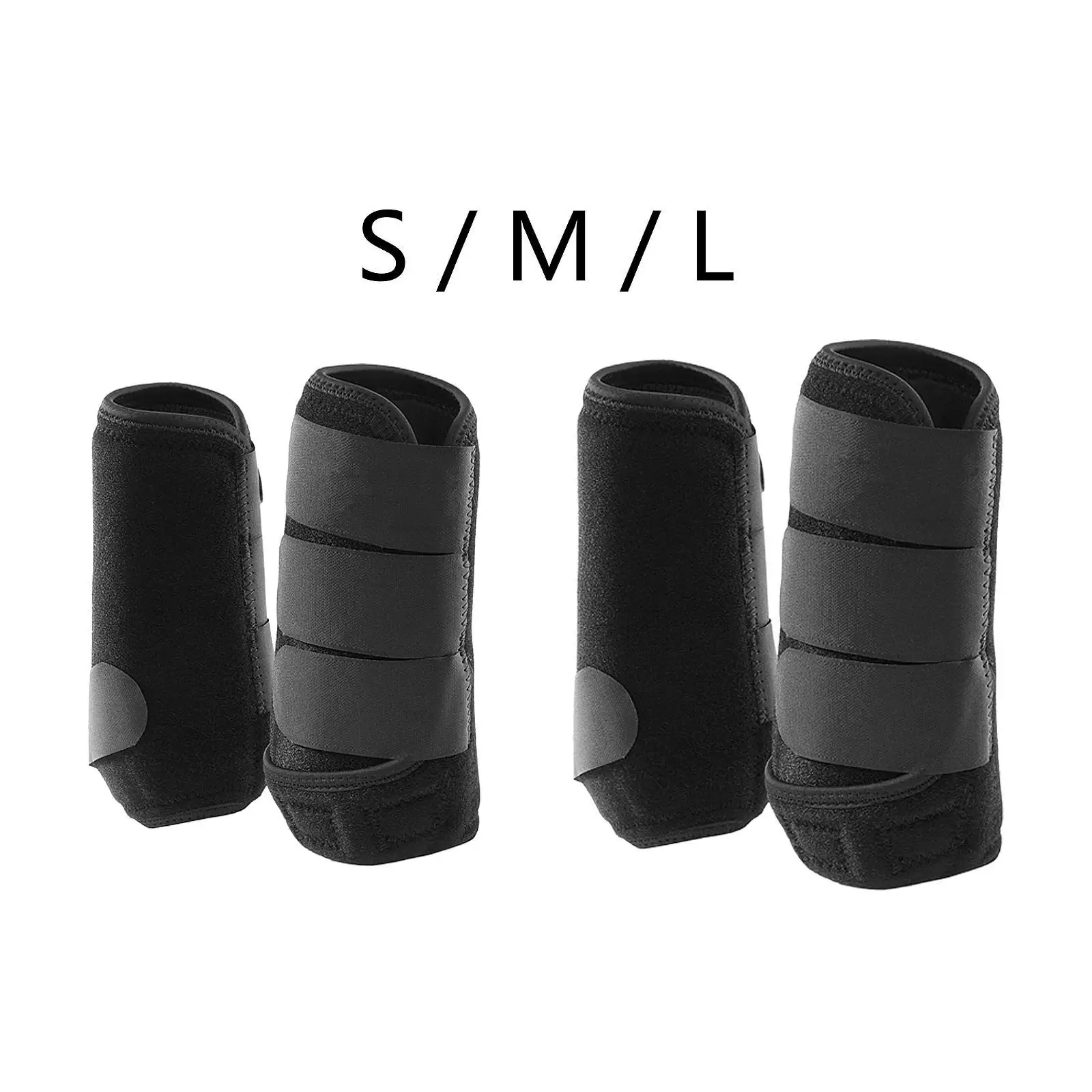 2Pcs Horse Boots Guard Adjustable Neoprene Shock Absorbing Leg Wraps Leg Protection for Jumping Training Equestrian Equipment