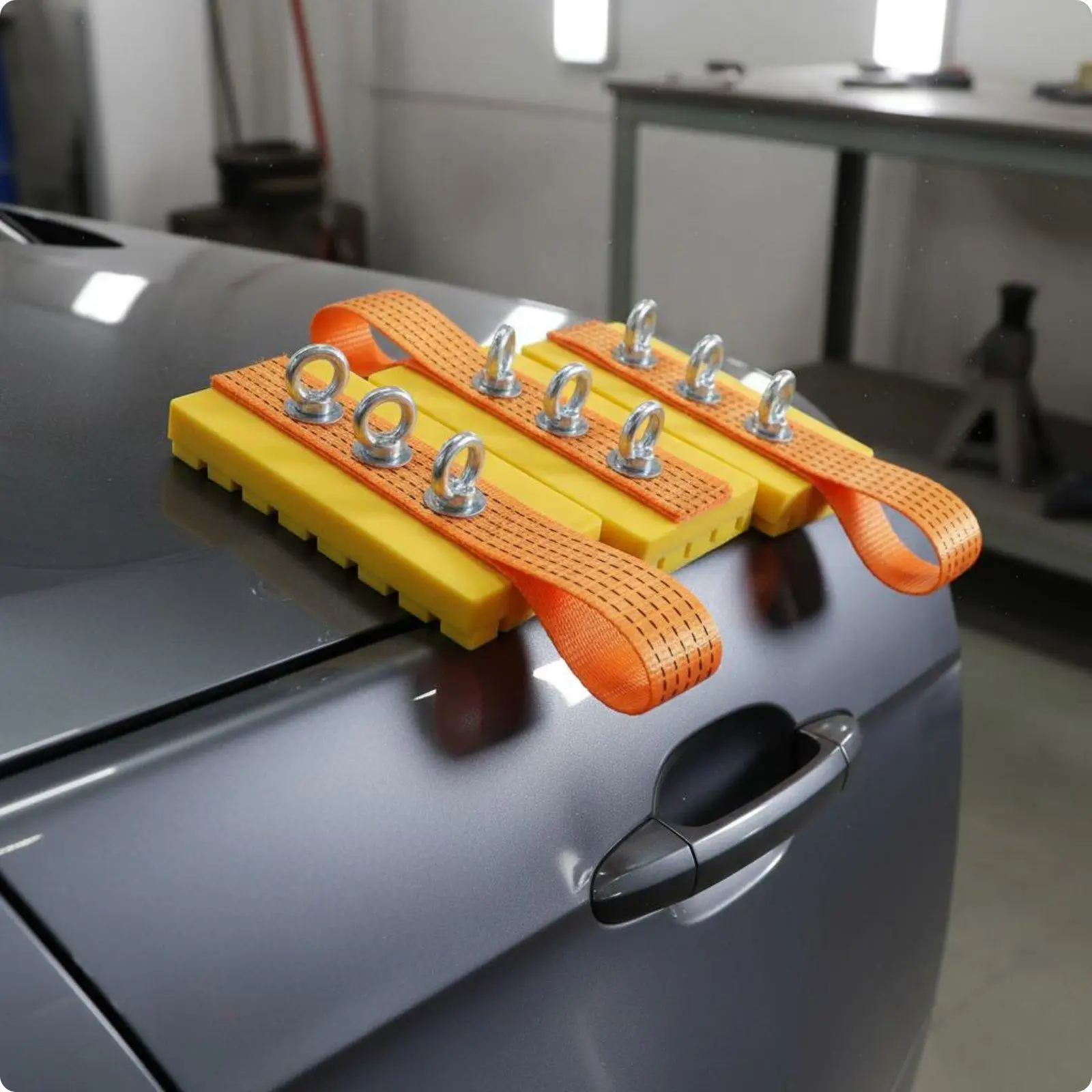 3 Pieces Indentation Removal Strap Portable Car Panel Puller Paintless Auto Body