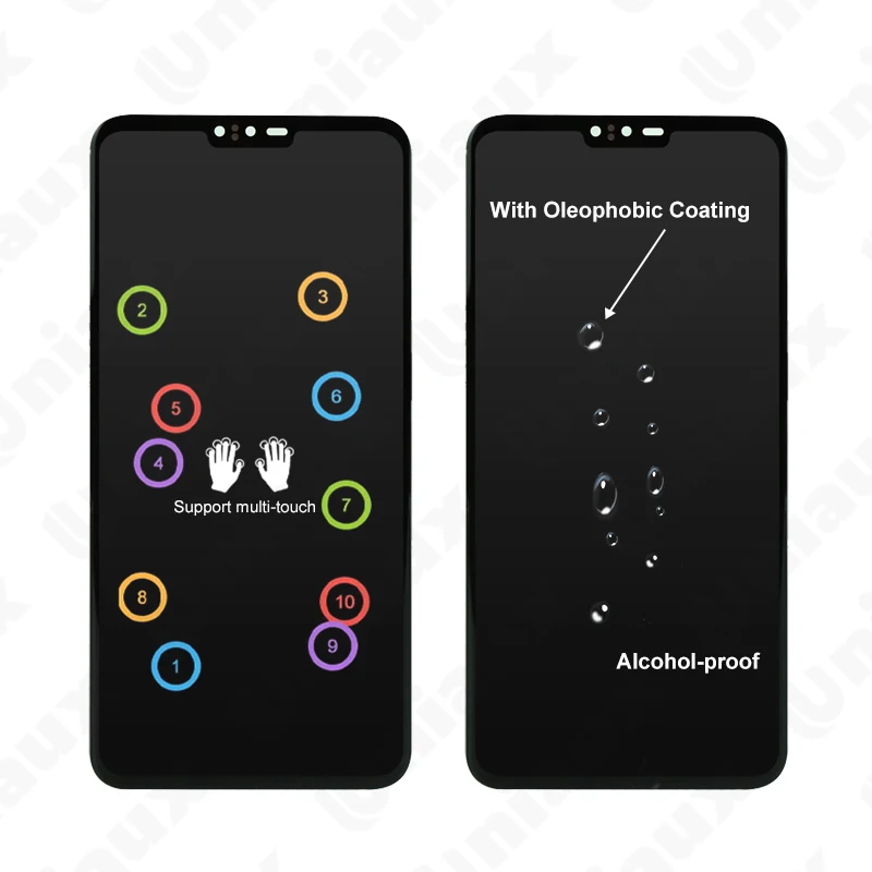 Imagem -04 - Original Amoled para lg V40 Thinq Lcd V405 V405ua Display Lcd Touch Screen Digitador Substituição para lg V40 Tampa da Bateria 6.4