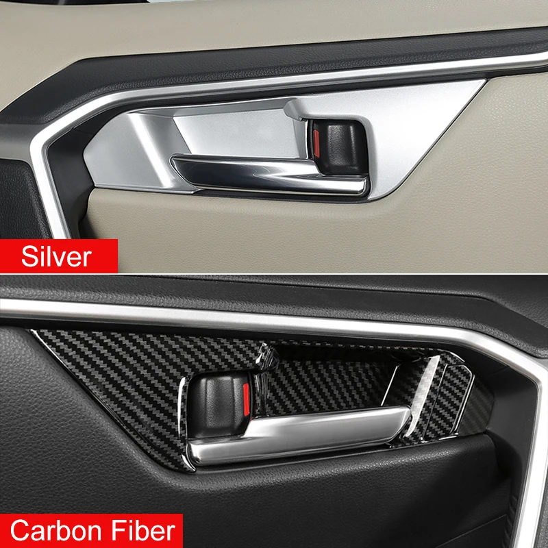 For Toyota RAV4 XA50 2019 2020 2021 2022 2023 2024 RAV 4 Hybrid Car Inner Door Bowl Frame Trim Cover Decoration  Accessories