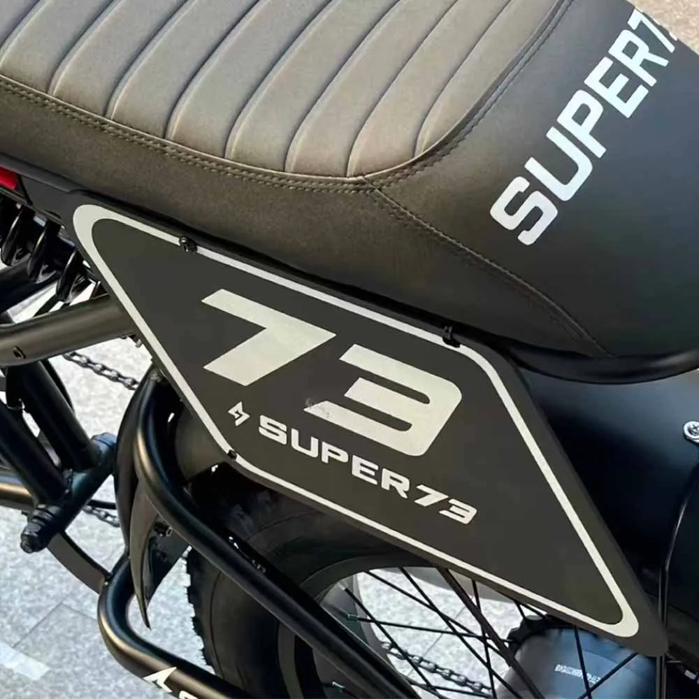 For SUPER 73 super 73 S1 S2 RX Universal side panel trim, rear waist panel, available in black hollow-out 73 modification