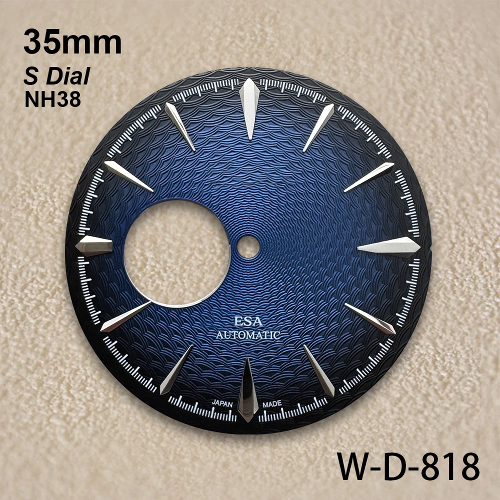 35mm Cocktail S Dial Fit NH38/NH35/NH36 Automatic Movement High-Quality Weave Hollow Out Dial Watch Modification Accessories