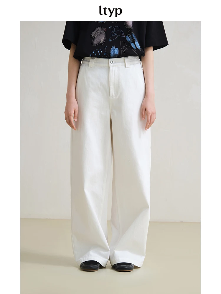 

Женские джинсы из 100% хлопка, прямого кроя, с высокой талией, на молнии, повседневные, для путешествий, оригинальные, белые, весенние, длинные брюки