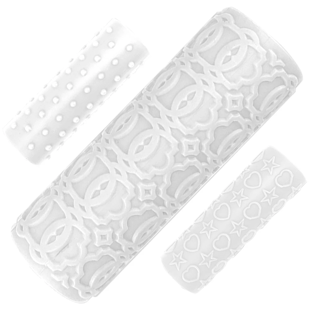 3 قطعة غصين الأسطوانة دائم البلاستيك الملمس عصا Diy بها بنفسك مجوهرات الطين القرط أداة النقش الفخار Stamps بوليمر كلاي الحرفية