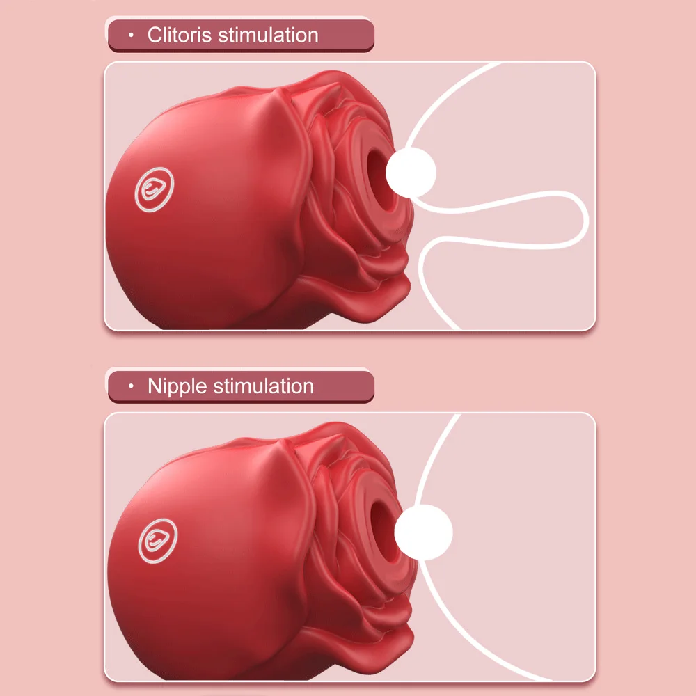 Red Rose Toy Simulation Vibrator for Women Powerful Sucking Vibrators 10 Mode G Spots Vaginal Clitoral Massager Nipple Sexy Toy