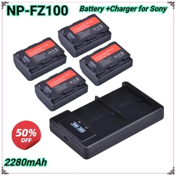 2280mAh NP-FZ100 FZ100 Battery+USB Dual Charger for Sony ZV-E1 Alpha A7III A7R III A9 A6600 A7 IV A7R IV A6700 A7M4 A7r3 Batmax