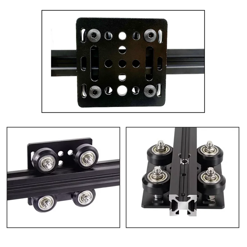 3D ชิ้นส่วนเครื่องพิมพ์ 2020 V-Openbuildd ล้อ V Gantry Plat ชุดพิเศษแผ่นสไลด์รอกสําหรับ 2020/2040 V-slot อลูมิเนียมโปรไฟล์