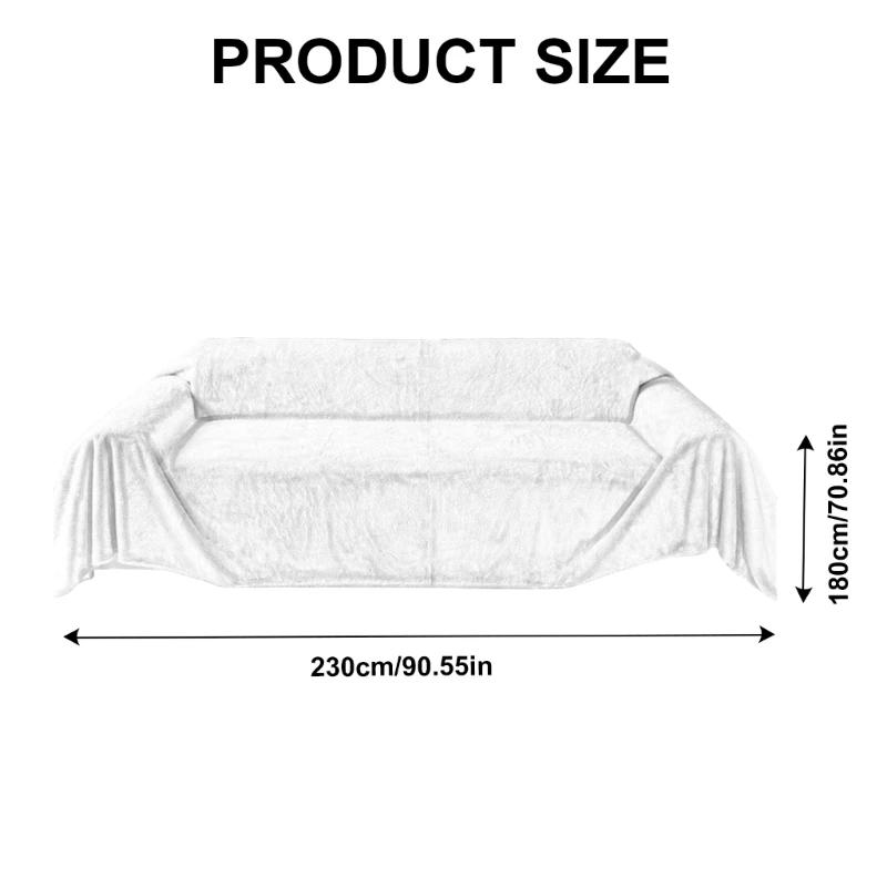 KX4B Cómoda funda sofá felpa, funda antideslizante y duradera para sofá