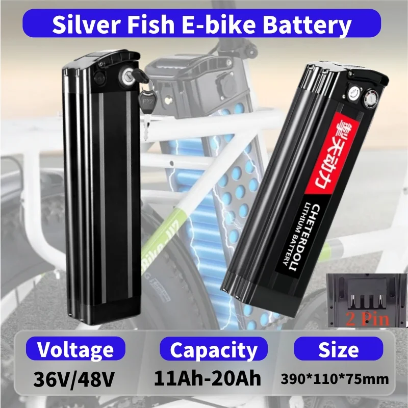 Rechargeable Battery 36V/48V 11AH-20AH 18650 BMS Integrates The Bafang Silverfish 750W 1000W Engine Kit with 2A Charger.