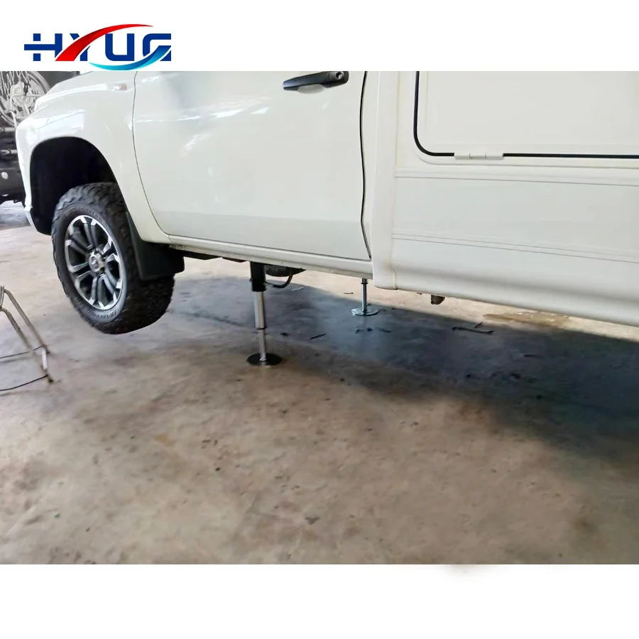 RV Hydraulic Leveling System, 12V DC Steel Telescopic Hydraulic Legs, Automatic Leveling Jack, for RV Caravan