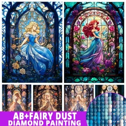 Fairy Dust AB Cute Cinderella Castle Princess 5D DIY Diamond Painting Cross Cartoon Mosaic Full Drill Embroidery Home Decor Gift