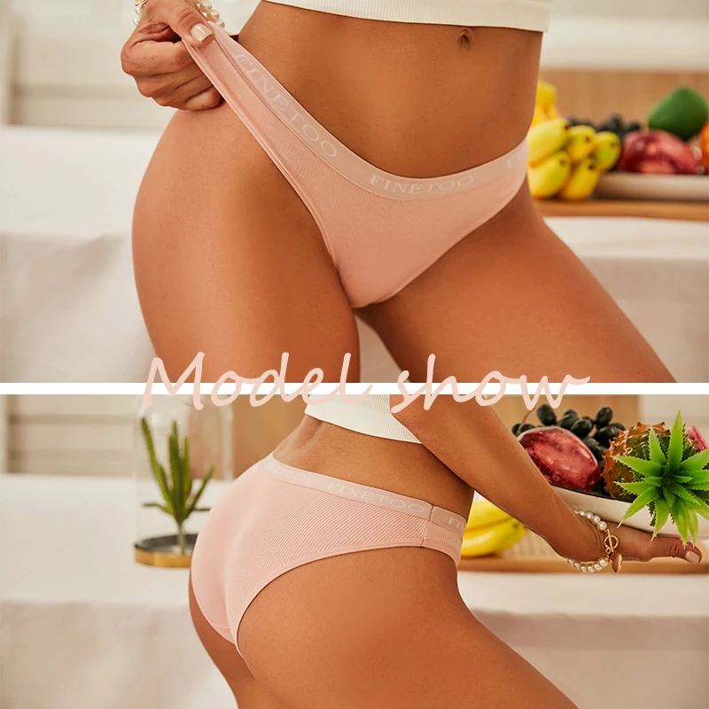 FINETOO Algodão Cuecas das Mulheres Calcinha Sexy Cuecas Femininas Calcinha Cor Sólida das Mulheres Intimates Underwear Mulheres M-2XL 3 Pçs/set