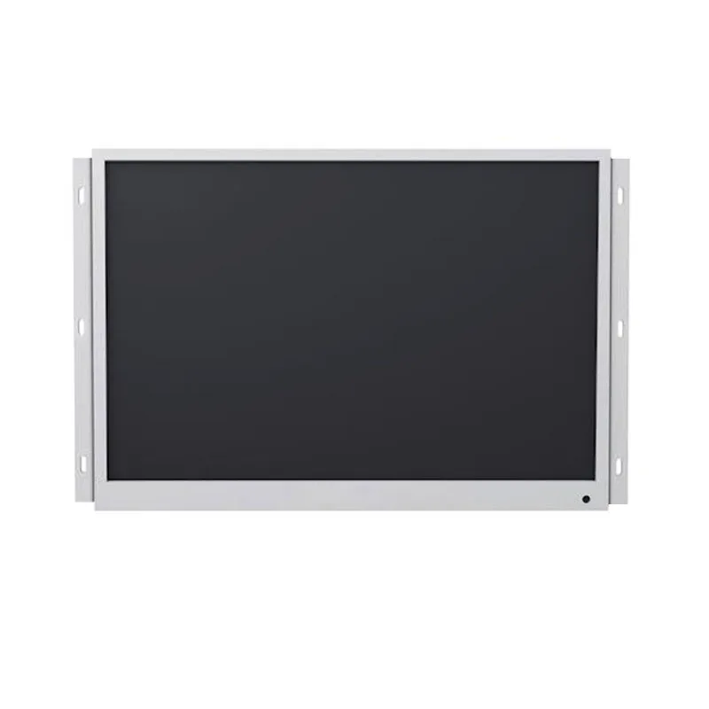 Monitor de tela de toque de metal de estrutura aberta de 14 polegadas 1920x1080 de cor branca com interface AV BNC VGA HDMI USB