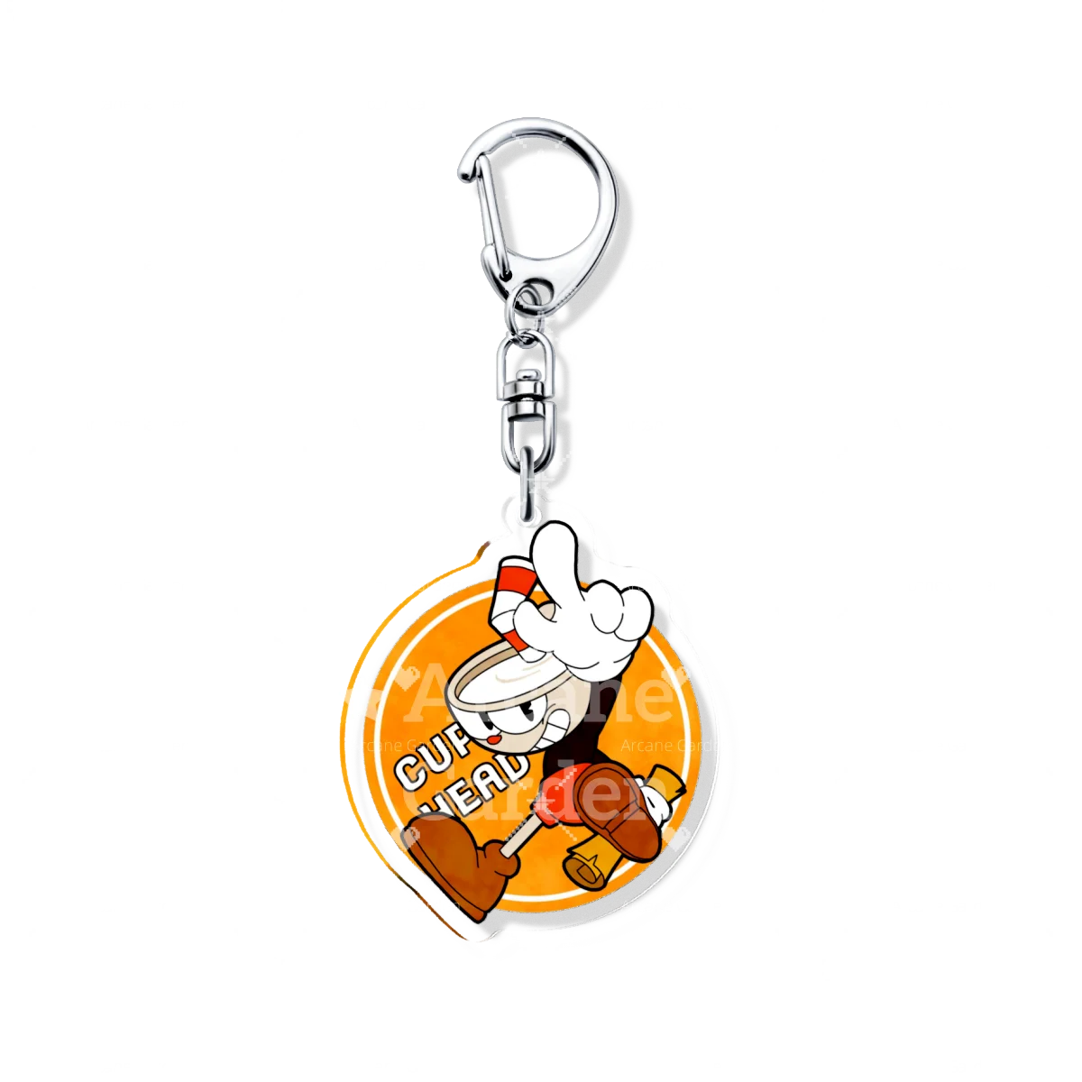 Picture 4: Cuphead Mugman Acrylic Keychain Cute Game Related Products Funny Gift Bag Charms Pendant Key Chain Souvenir Creative Accessorie