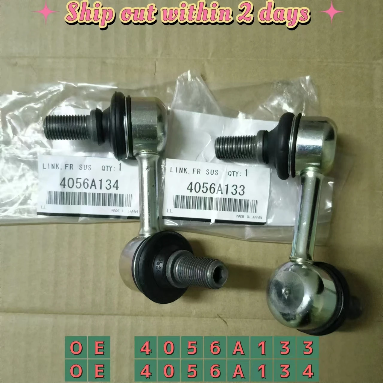 Front Suspension Stabilizer Link For 2003-2016 Mitsubishi PAJERO IV MR992191 MR992192 4056A134 4056A133