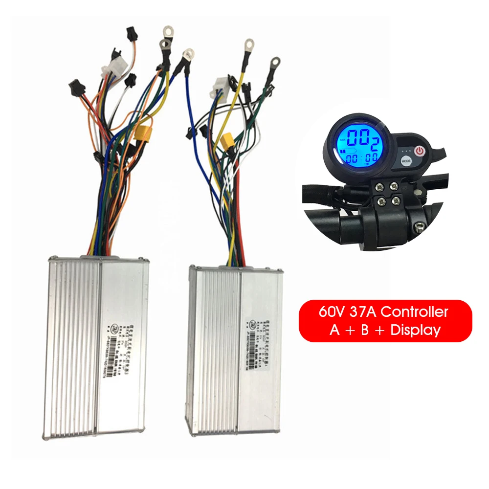 JP 60V 25A 37A Electric Scooter Controller Display for 60V dual Motor E Scooter e Bike Electric Board use for FLJ scooter