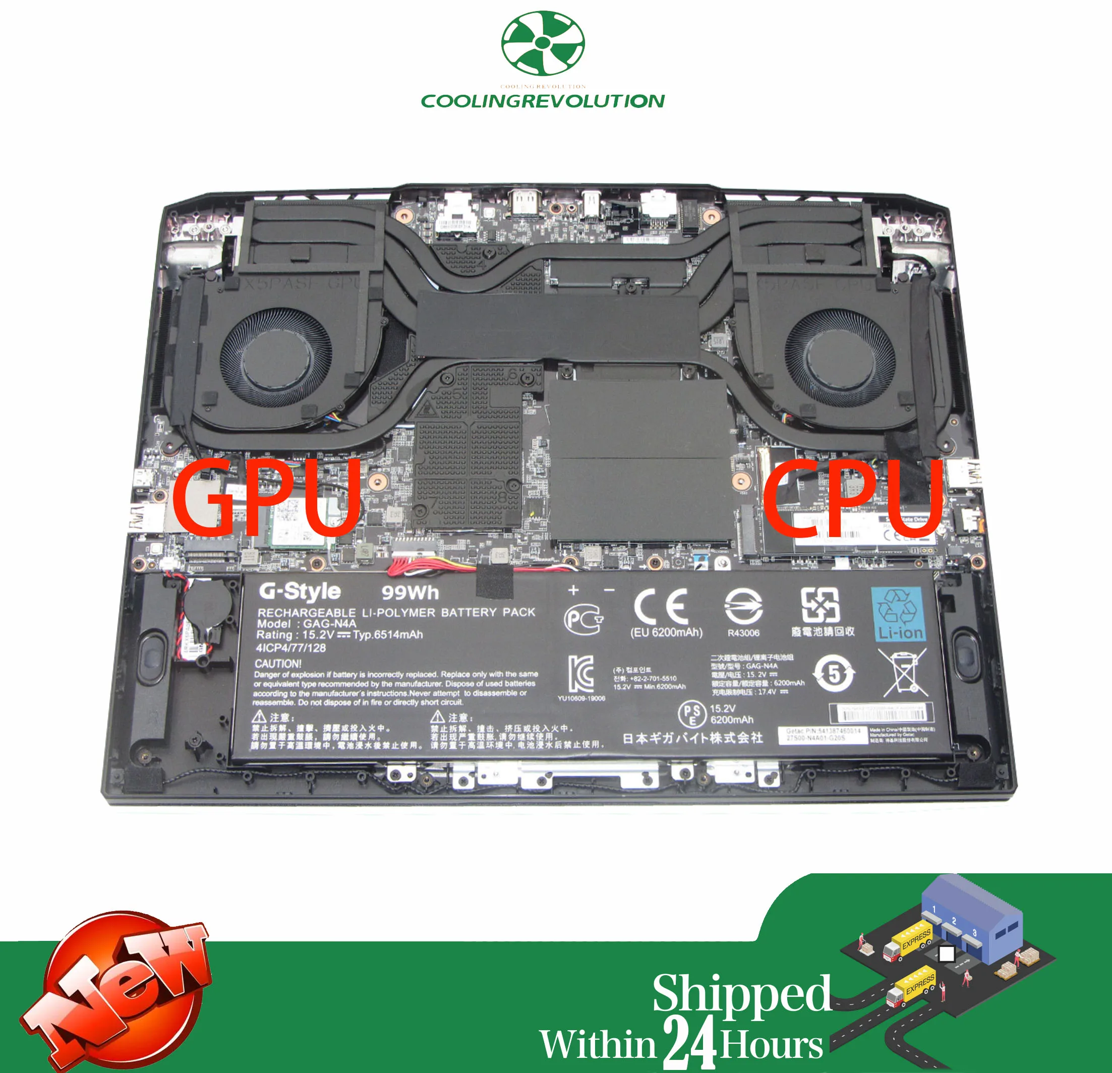 Imagem -03 - Ventilador de Refrigeração para Laptop Cpu Gpu Pinos 12v 0.6a para Gigabyte Aorus 15x Asf X5pasf Rtx 4070