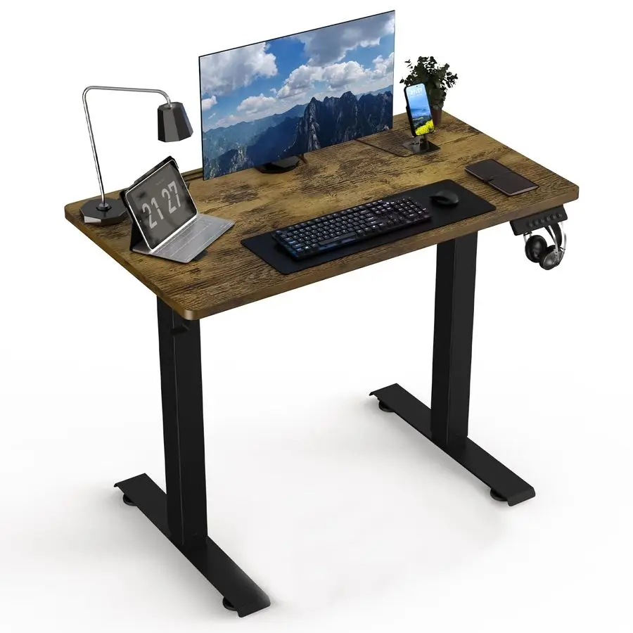 20 Electric Standing Desk, Adjustable Height Sit Stand Up Desk, Motorized Home Office Computer Gaming Workstation Desk