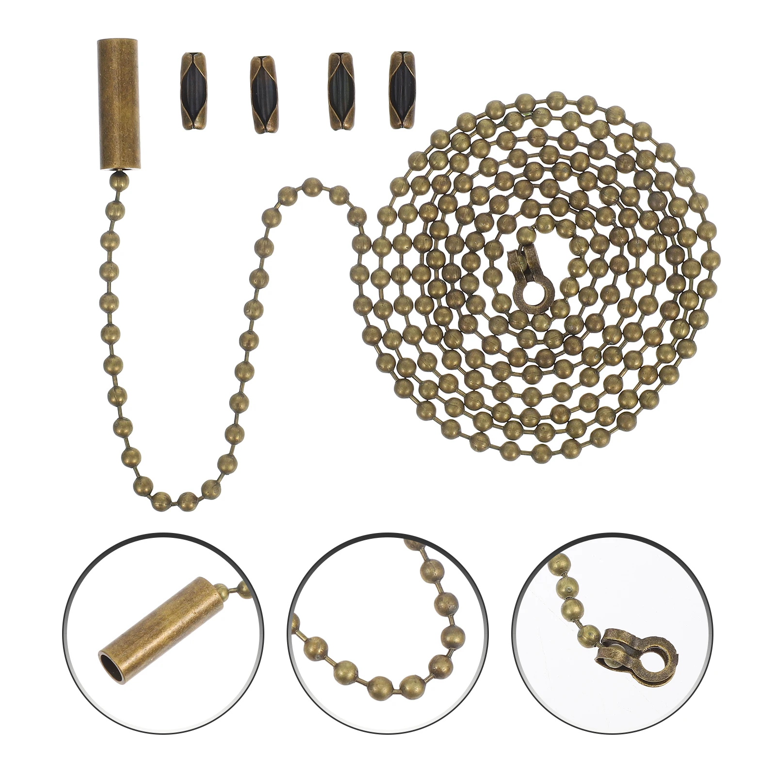 Wall Light Switch Rope Ceiling Fan Accessory Beaded Chain Teardrop Pull for Copper Lamp Extension